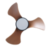Modern Simple Style 3-Blade Ceiling Fan with Lamp Remote Control with Three Color Options