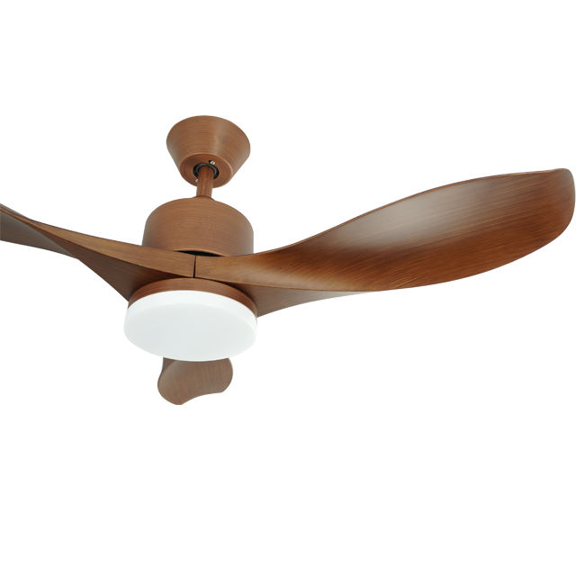 Modern Wood Blade Ceiling Fan with Remote Control