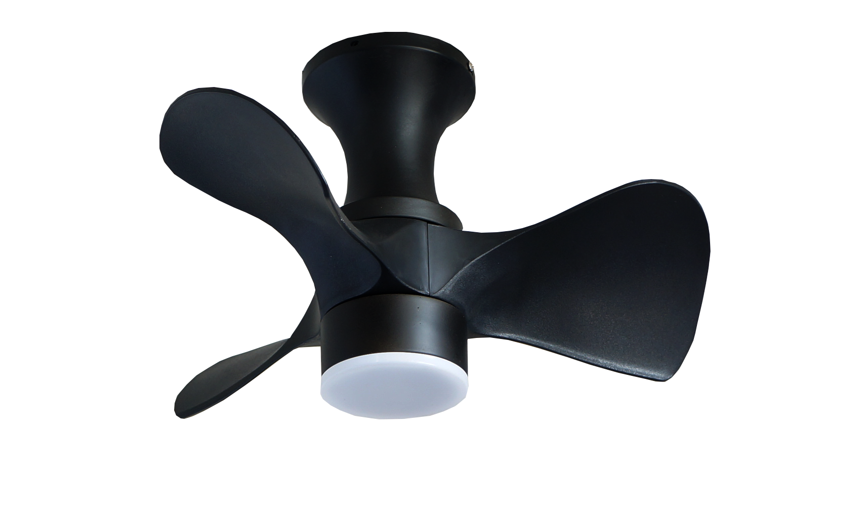 Modern Ceiling Fan with Light Circular LED Semi Flush Mount Ceiling Light for Living Room Dining Room