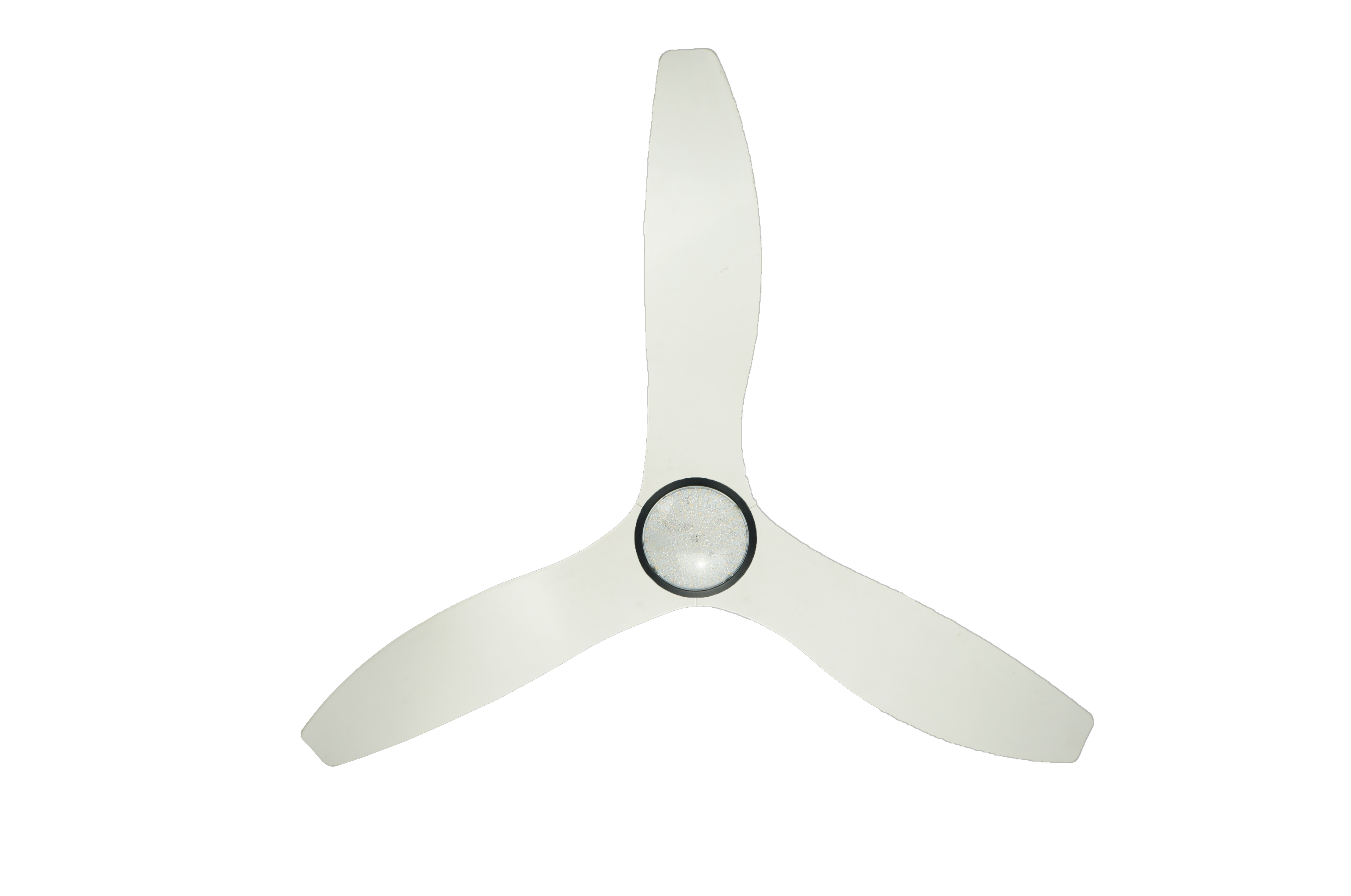 Farmhouse Simple Air Cooler Dc Bruschless Ceiling Fan ABS Plastic Blade LED Black Ceiling Fan with Light