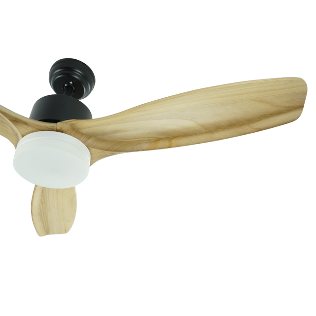 Airbena Household Modern Ceiling Fan with Solid Wood Leaf And Lamp