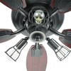 Ceiling Fan Industrial Style Black 3 Speeds Remote Control Ceiling Fan with Light